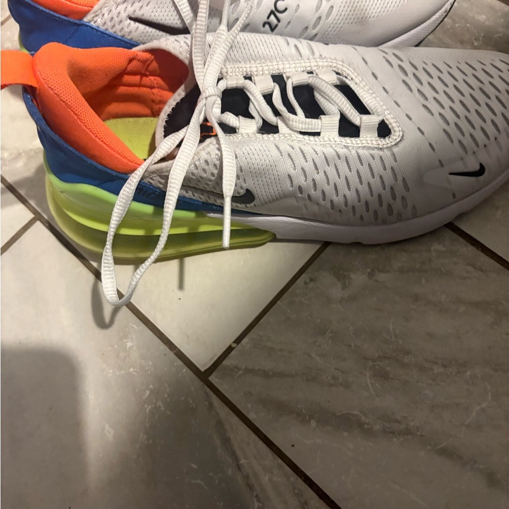 Nike White and Blue Athletic Shoes